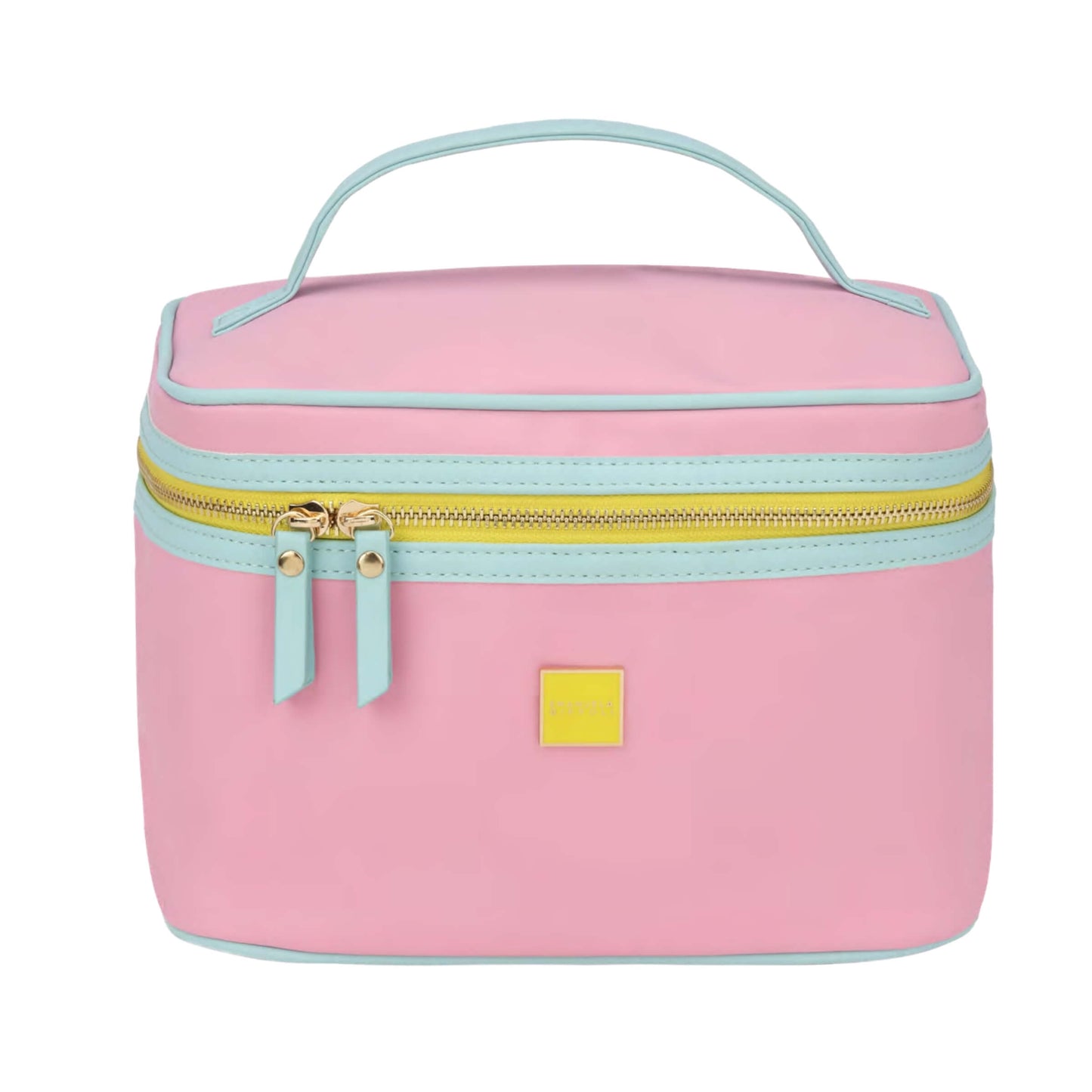 Beauty case Peony Emanuela Biffoli in eco-pelle soft-touch, vista frontale chiuso