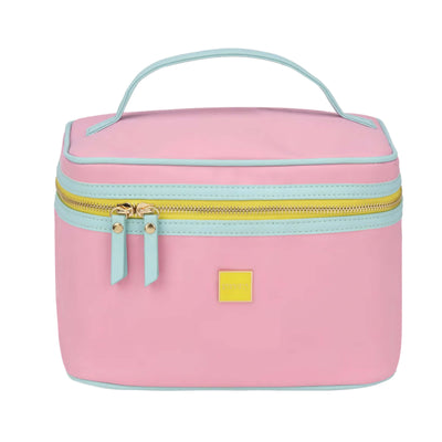 Beauty case Peony Emanuela Biffoli in eco-pelle soft-touch, vista frontale chiuso