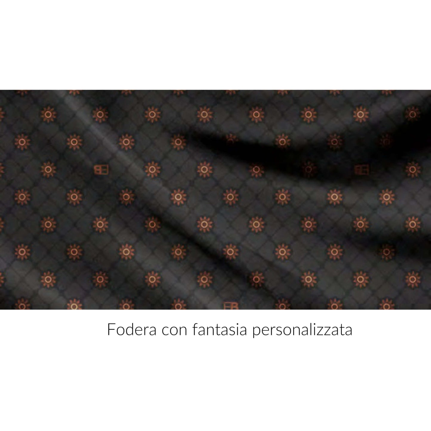 Pochette Emanuela Biffoli Busta Piatta Marrone in Ecopelle Scamosciata con Borchie e Fodera Personalizzata