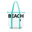 Borsa Mare Beach Trasparente PVC con Manici Colorati 40 x 32 x 20 cm