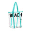 Borsa Mare Beach Trasparente PVC con Manici Colorati 40 x 32 x 20 cm