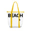 Borsa Mare Beach Trasparente PVC con Manici Colorati 40 x 32 x 20 cm