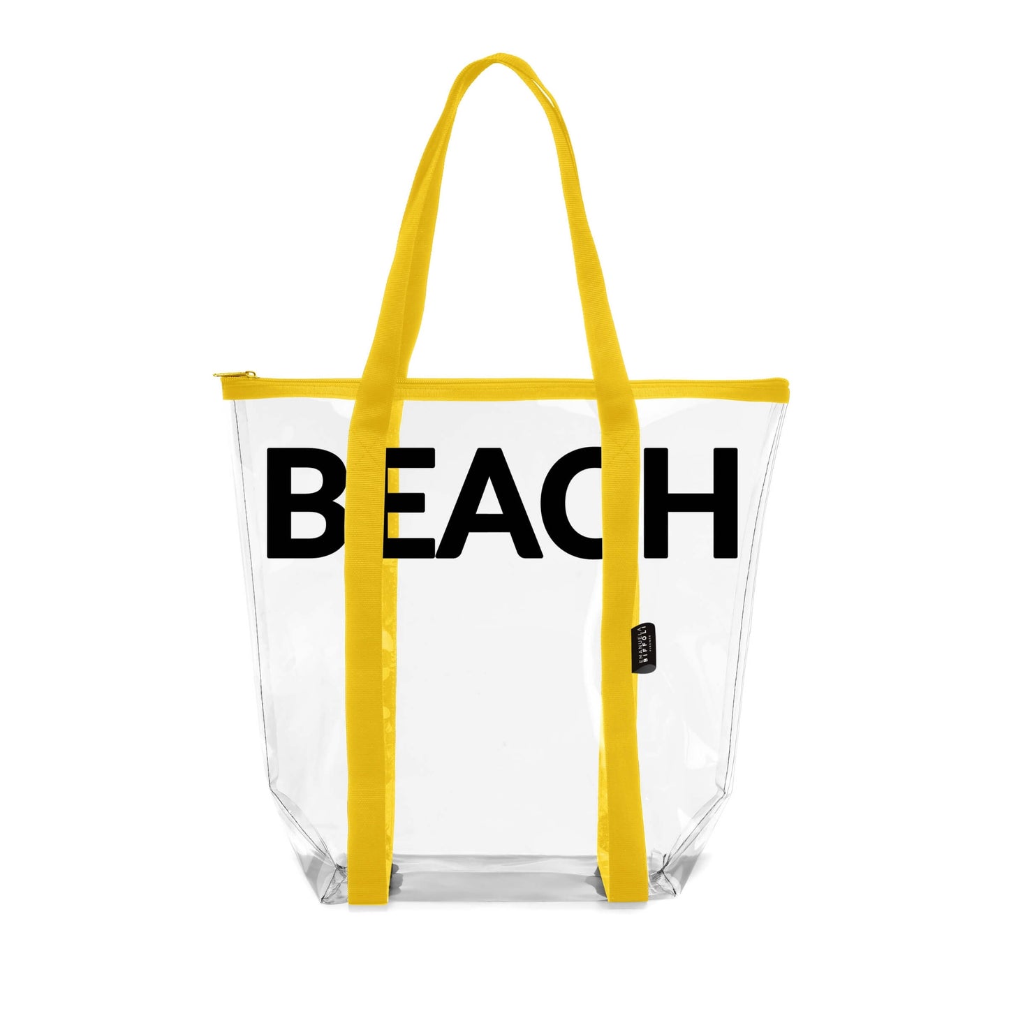 Borsa Mare Beach Trasparente PVC con Manici Colorati 40 x 32 x 20 cm