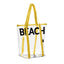Borsa Mare Beach Trasparente PVC con Manici Colorati 40 x 32 x 20 cm