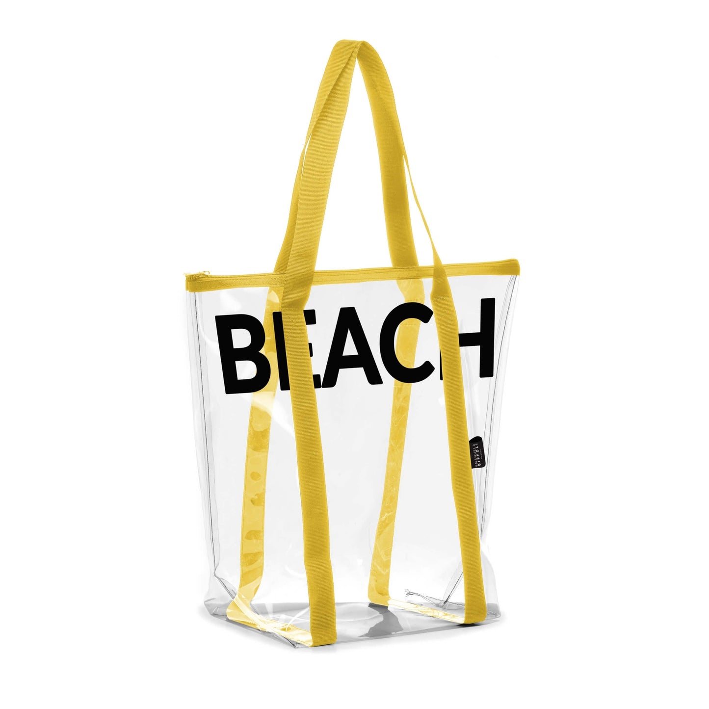 Borsa Mare Beach Trasparente PVC con Manici Colorati 40 x 32 x 20 cm