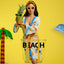 Borsa Mare Beach Trasparente PVC con Manici Colorati 40 x 32 x 20 cm