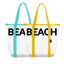Borsa Mare Beach Trasparente PVC con Manici Colorati 40 x 32 x 20 cm