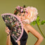 Ventaglio in Bamboo con Tessuto Stampato e Laccio con Moschettone 27 cm - 3739 - shop_name