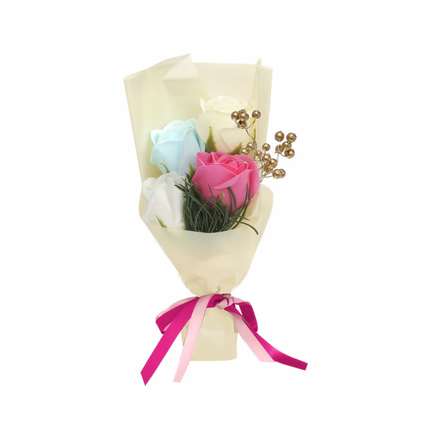 MAZZO FIORI DI SAPONE EMANUELA BIFFOLI CON 4 ROSE da 29g - 90888
