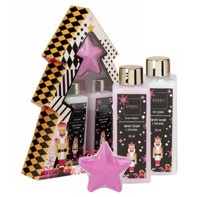 Confezione regalo Emanuela Biffoli Schiaccianoci bagno crema 140 ml latte idratante agrumi e gelsomino