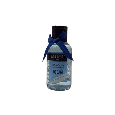 Gel doccia da viaggio Emanuela Biffoli 100ml profumo oceani flacone