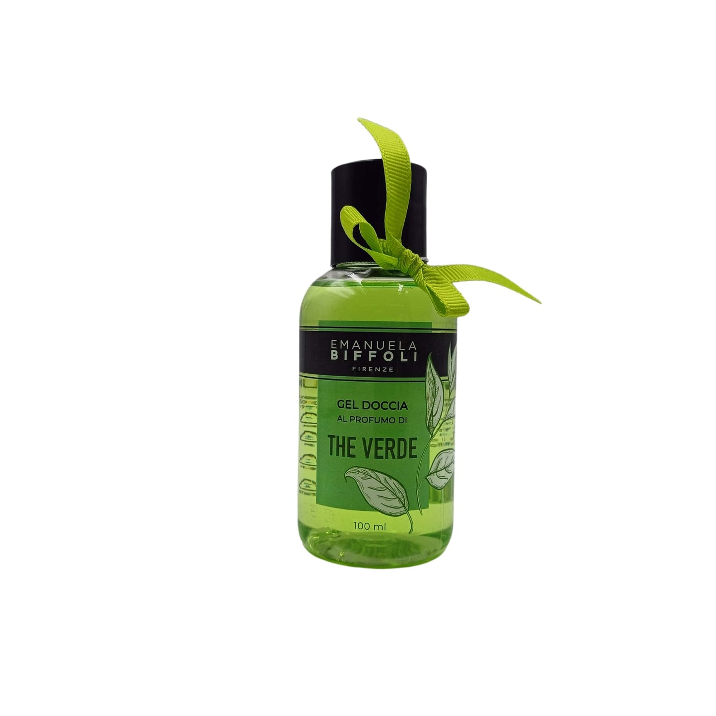 Gel doccia da viaggio Emanuela Biffoli 100ml profumo tè verde flacone