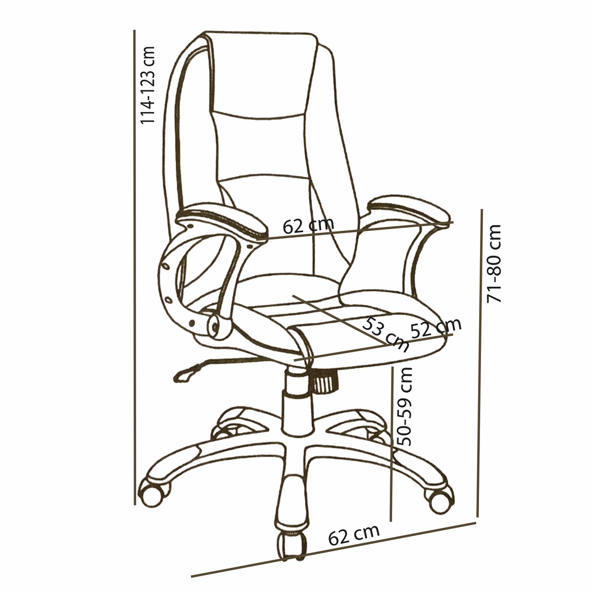 Powerlan Edison Poltrona da Ufficio Ergonomica in Ecopelle Nera