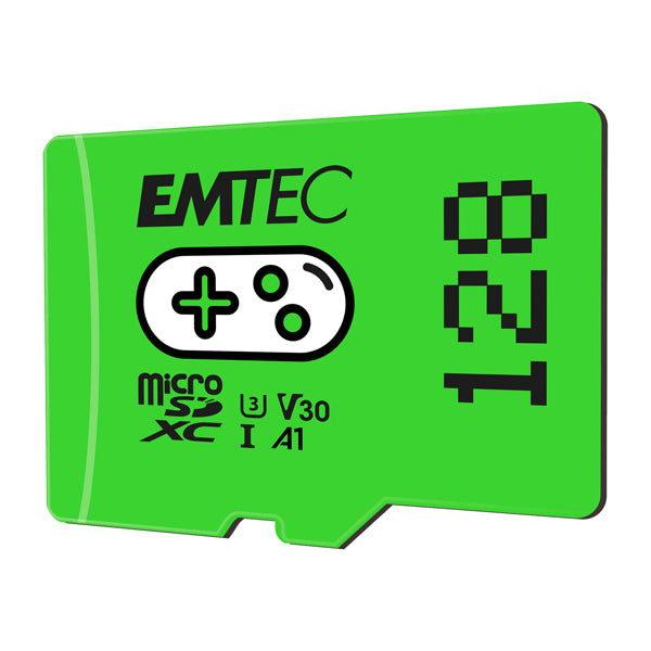 Emtec - MSD Gaming UHS-I U3 V30 A1 - Verde - 128GB - ECMSDM128GXCU3G