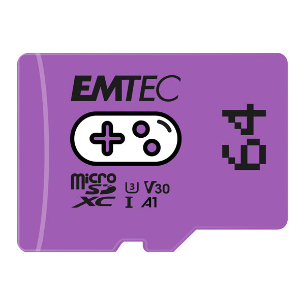 Emtec - mSD Gaming UHS-I U3 V30 A1 - Viola - 64GB - EMTSDM64GXCU3G