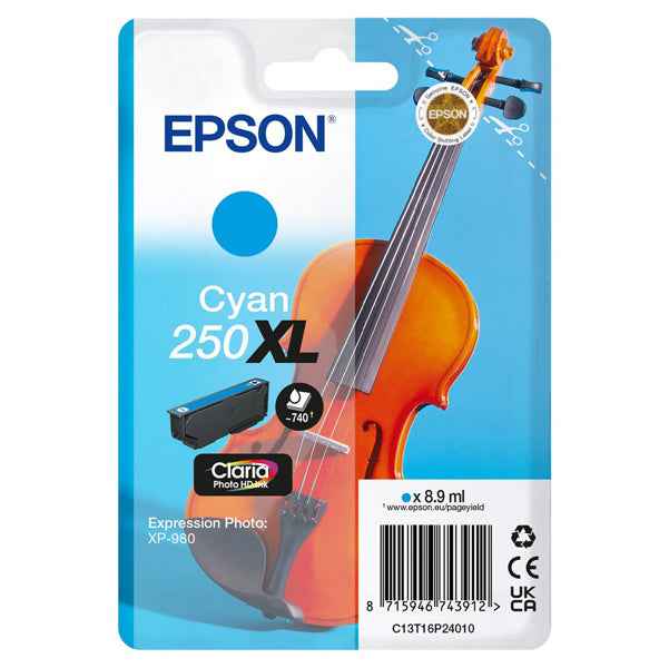 Epson - Cartuccia - Ciano - 205XL - Violin Claria- C13T16P24010 - 10,2 ML
