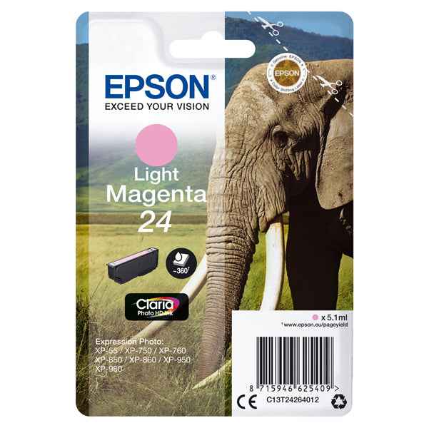 Epson - Cartuccia ink - 24 - Magenta chiaro - C13T24264012 - 5,1ml