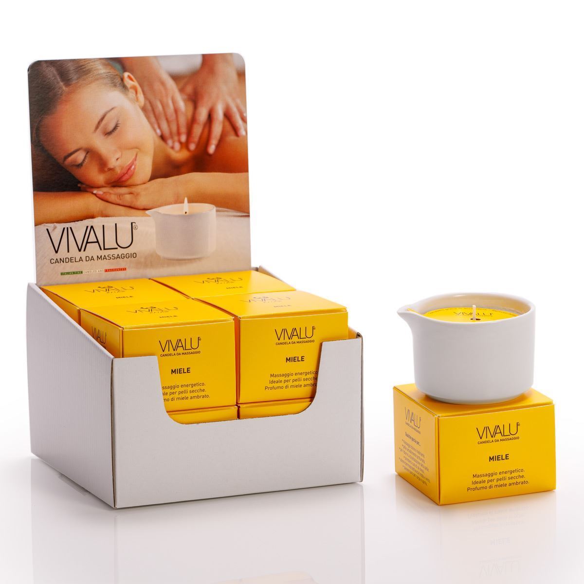 Vivalu Tribe E Candela da Massaggio Miele 100 ml