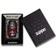 Zippo Skull Queen Card Accendino Antivento Black Crackle