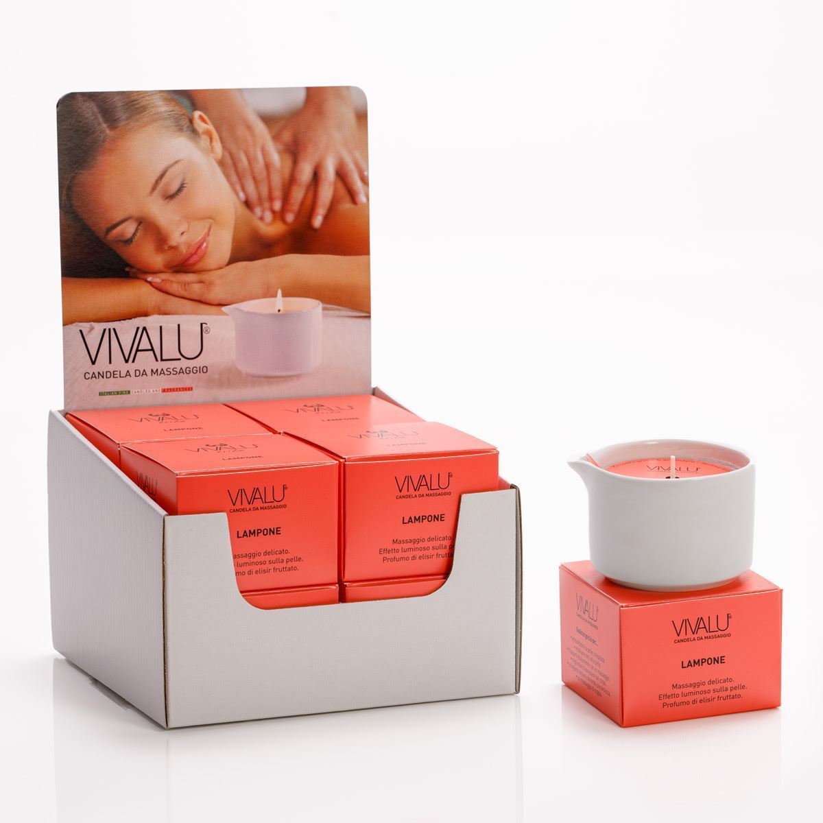 Vivalu Tribe E Candela da Massaggio Lampone 100 ml