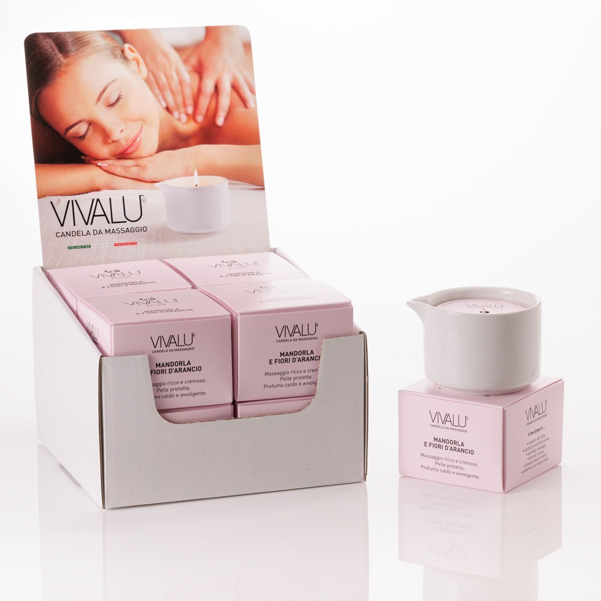 Vivalu Tribe E Candela da Massaggio Mandorle e Fiori d'Arancio 100 ml