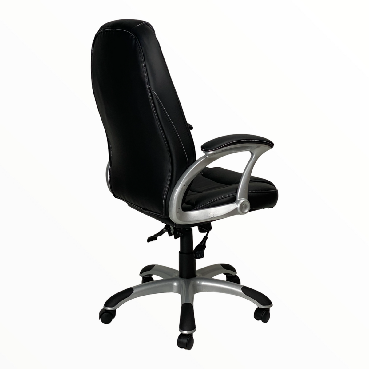 Powerlan Edison Poltrona da Ufficio Ergonomica in Ecopelle Nera