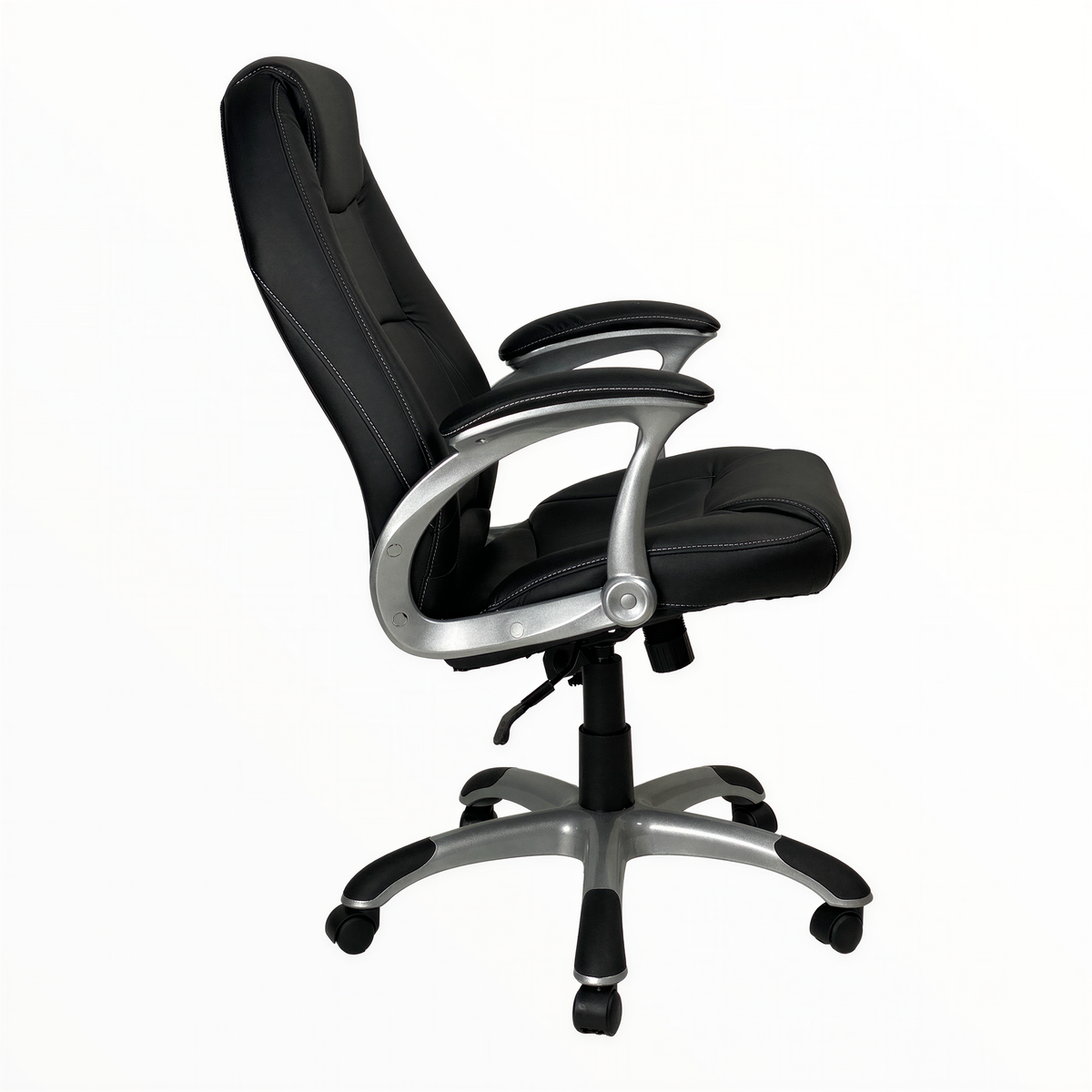 Powerlan Edison Poltrona da Ufficio Ergonomica in Ecopelle Nera