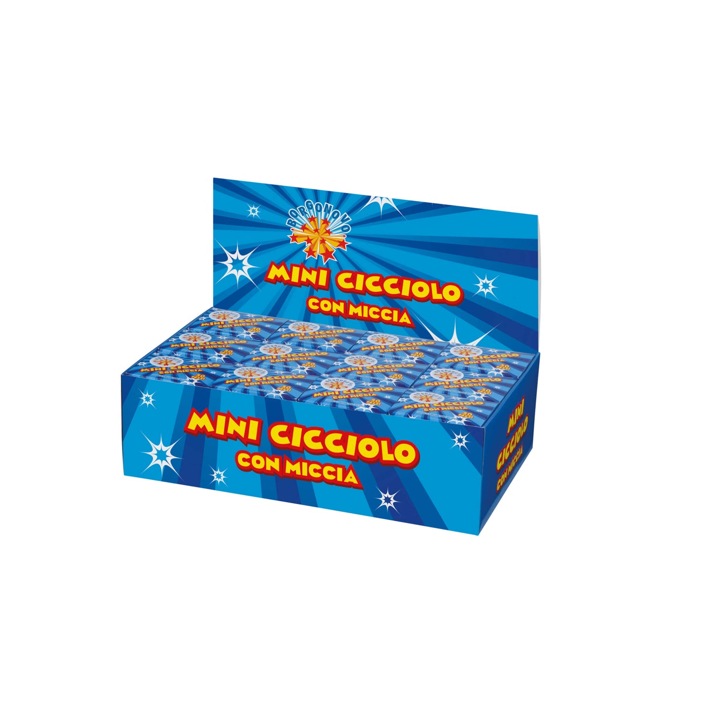 0106A - MINI CICCIOLO CON MICCIA BORGONOVO  (1CFx50PZ)
MASSA ATTIVA gr420 CAT.EU F2