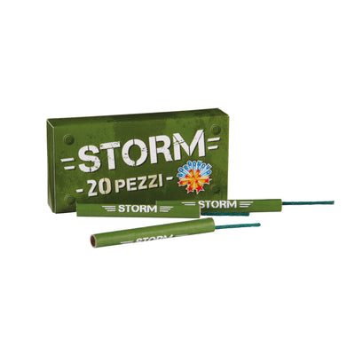 Storm Borgonovo F2 con miccia, petardo a colpo sonoro, confezione da 20
