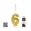 Candela Magic Number numero 6 Borgonovo F1 oro con effetto scintille dorate