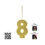 Candela Magic Number numero 8 Borgonovo F1 oro con effetto scintille dorate