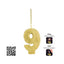 Candela Magic Number numero 9 Borgonovo F1 oro con effetto scintille dorate