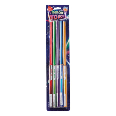 Neon Torch Borgonovo F1, 5 torce con fiamma colorata luminosa assortita