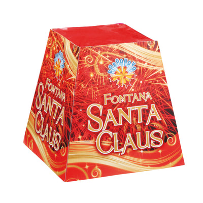 Fontana Santa Claus Borgonovo F2, 3 fontane con stelle assortite e crisantemi argentati