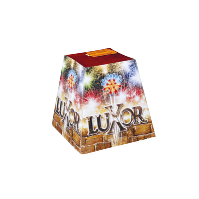Fontana Luxor Borgonovo F2, 3 fontane con stelle colorate, fiori dorati e cracker argento