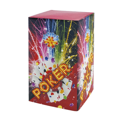 Fontana Poker Borgonovo F2 con stelle colorate, fiori argento, aghi oro e finale tricolore