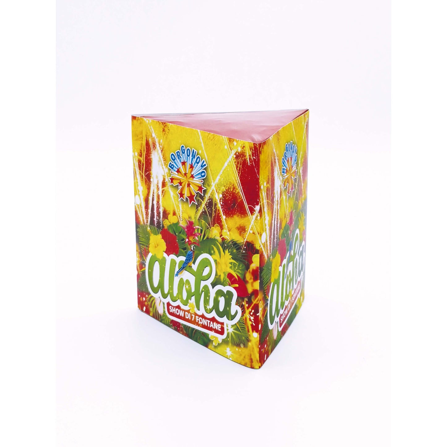 Fontana Aloha Borgonovo F2 con colori misti, stelle lampeggianti, laser e api colorate