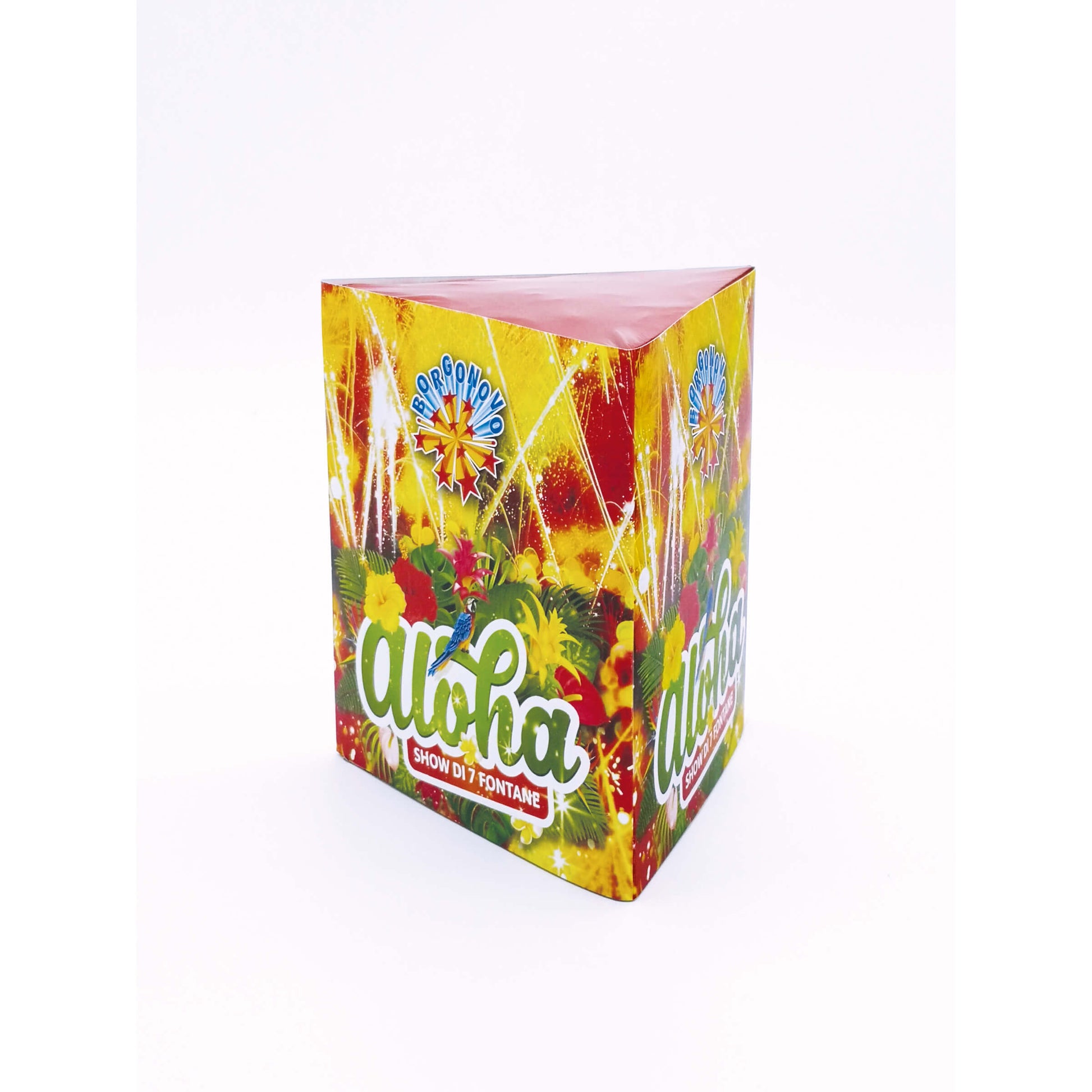 Fontana Aloha Borgonovo F2 con colori misti, stelle lampeggianti, laser e api colorate