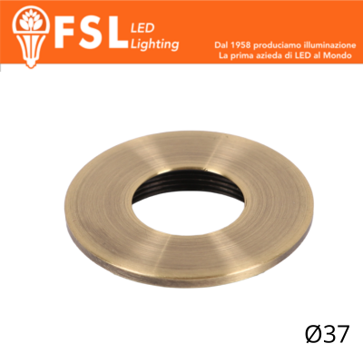 VEGA - Cover Piatta per Punto Luce LED – Ø37 – Bronzo