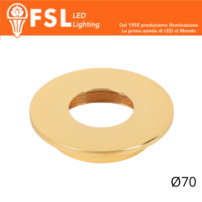VEGA - Cover Piatta per Punto Luce LED – Ø70 – Oro