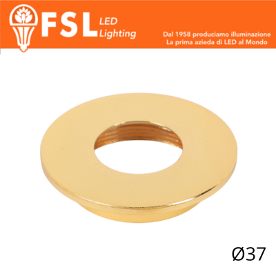 VEGA - Cover Piatta per Punto Luce LED  – Ø37 – Oro