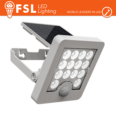 Faro da esterno solare con sensore di movimento 40W (4 led) - Bianco