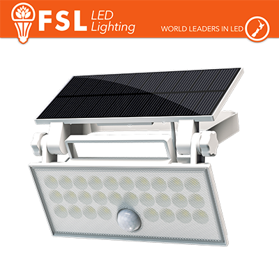 Faro da esterno solare con sensore di movimento 60W (6 led) - Bianco
