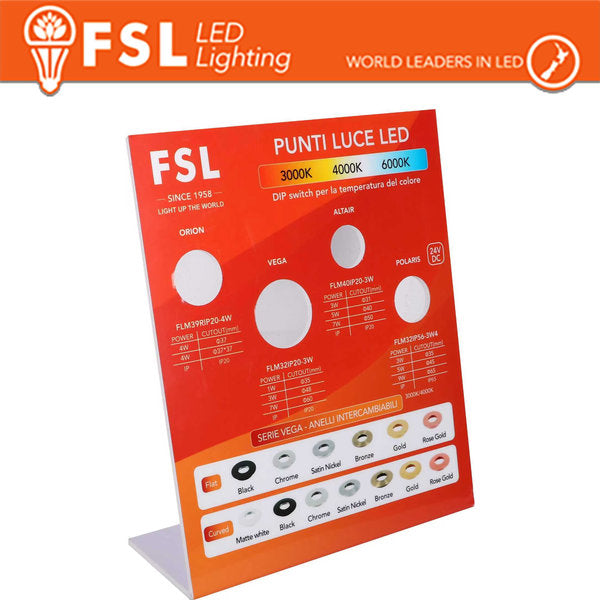 Puntiluce L-shape display