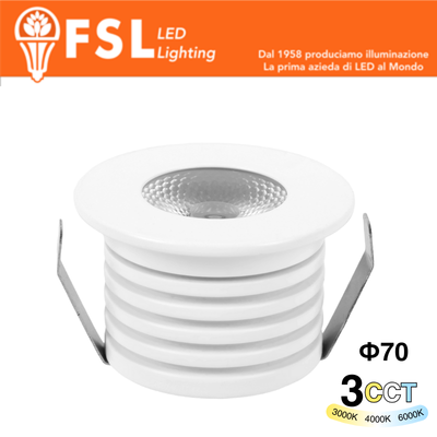 VEGA - Punto luce LED Spotlight  – 7W 3CCT – 70*75mm – IP20  - Driver Eaglerise