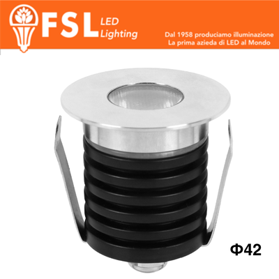 POLARIS - Punti Luce LED Spotlight Waterproof – 3W 3000K – 42*37mm – IP65