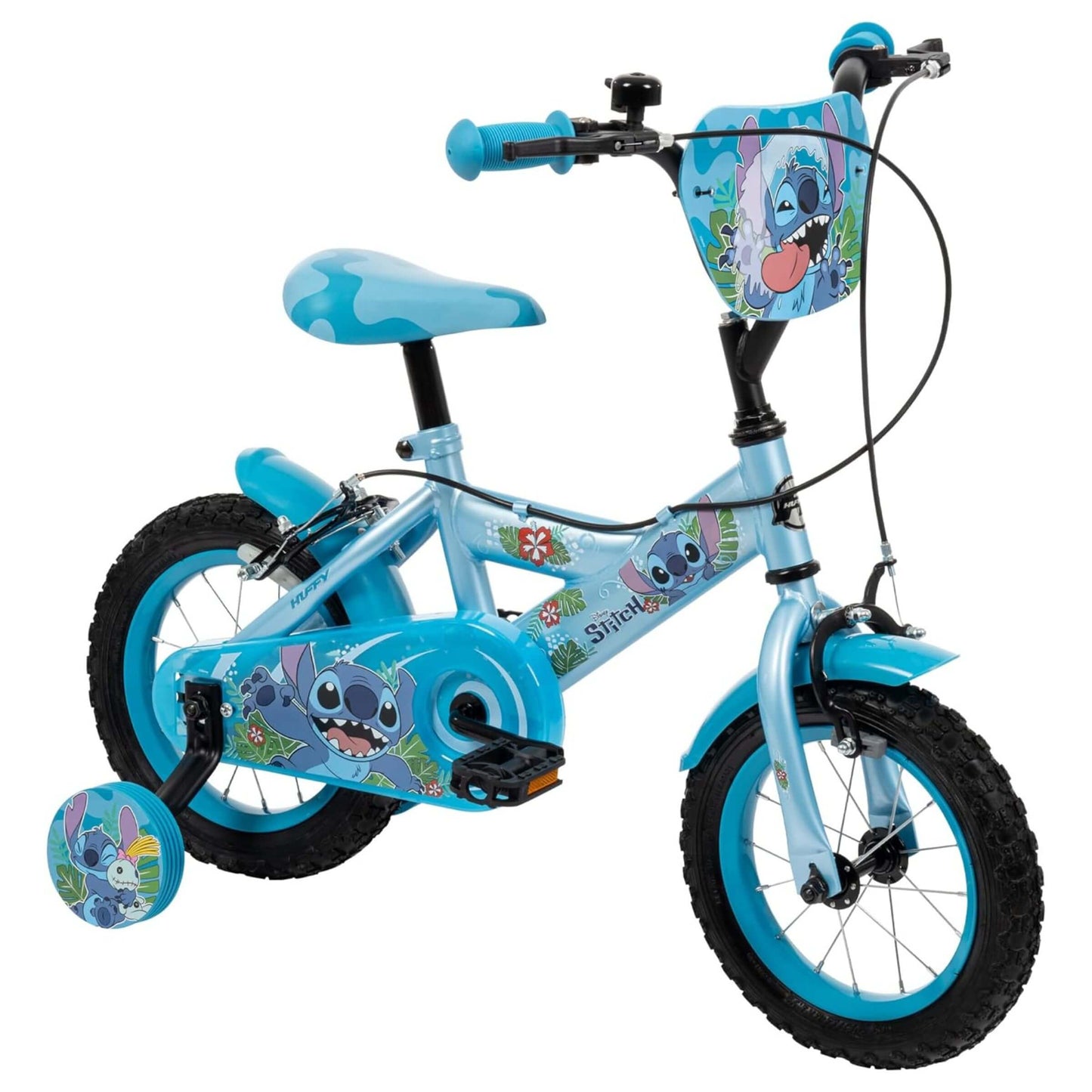 Huffy Bicicletta per Bambini Disney Stitch 14 Pollici Telaio in Acciaio con Rotelle