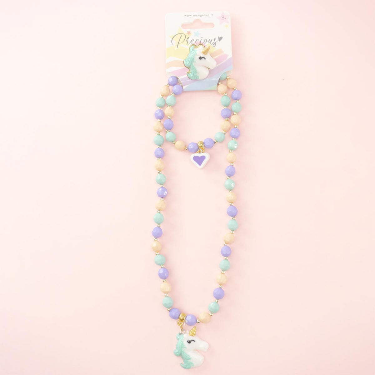 Nice Precious Set 3 Pezzi Collana Bracciale e Anello Unicorno Lilycorn - 25134