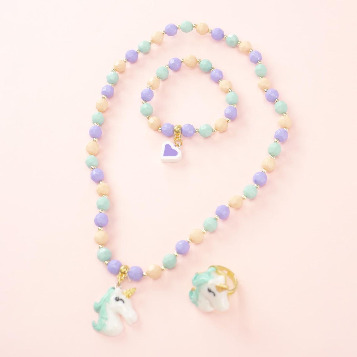 Nice Precious Set 3 Pezzi Collana Bracciale e Anello Unicorno Lilycorn - 25134