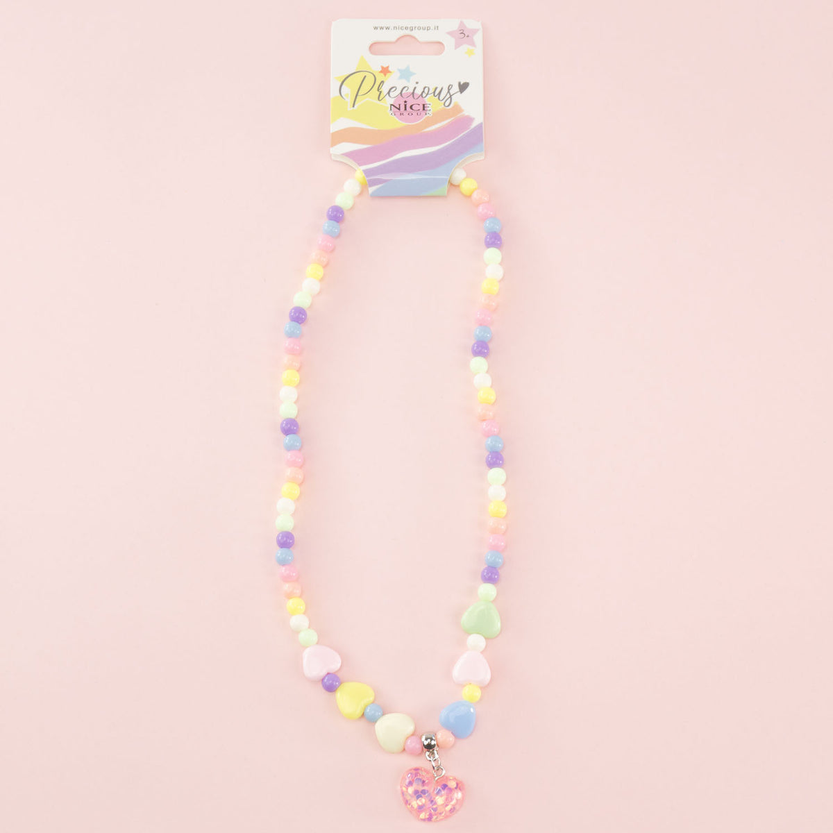 Nice Precious Collana Cuore Solitario Perline - 25124